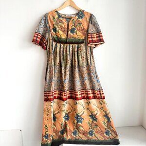 National Made in India Cotton Floral Midi Dress S